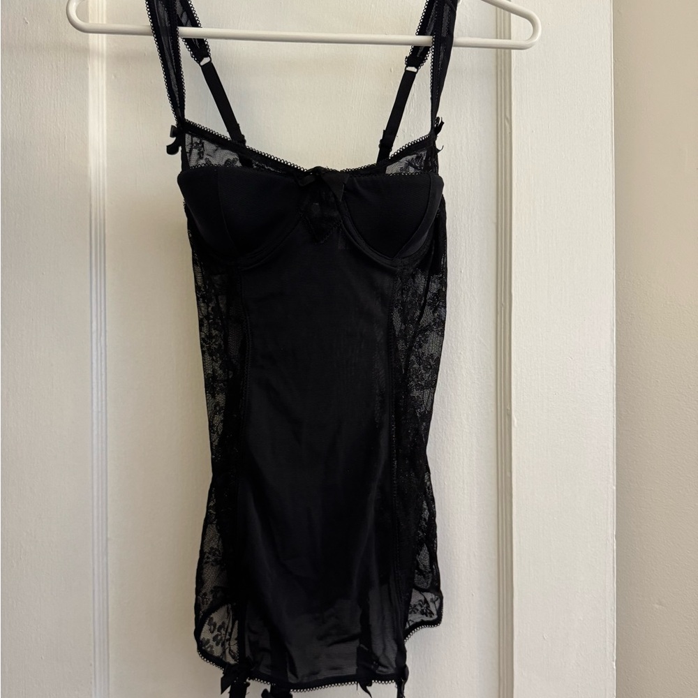 Victoria's Secret Black Lace Chemise